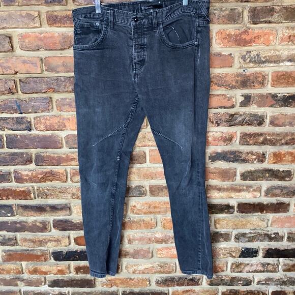 Tavik Black Wash Denim Skinny Jeans Men's Size 33 x 30 - Picture 1 of 8